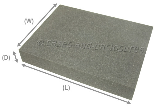 Cubed Foam Block 445 X 310 X 95mm Insert for En-AC-Fg-A022 Flight Case