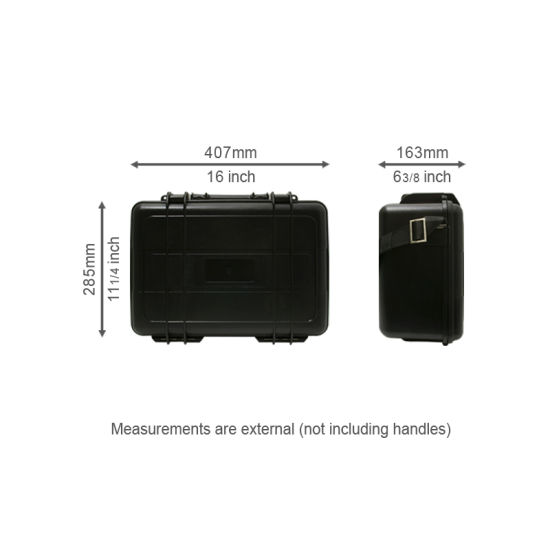 Hurricane Waterproof and Shockproof Plastic Case - Black (407X285X163mm)