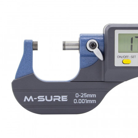 M-Sure Ms-110-025 Digital External Micrometer 0-25mm (0-1 inch) Ms-110 Series