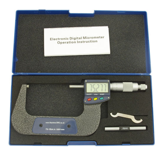 75-100mm (3-4 inch) External/Outside Digital Micrometer with Large Display