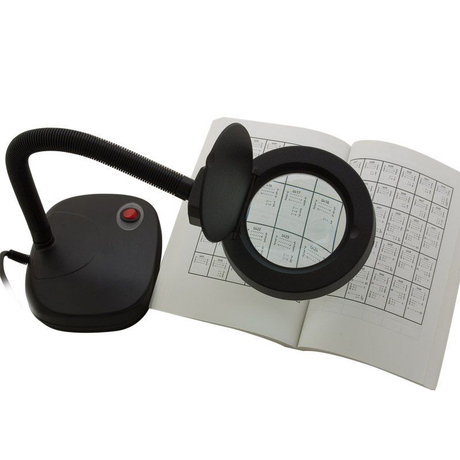 Aoyue 927 Desktop Magnifying LED Lamp - Black with fully adjustable gooseneck