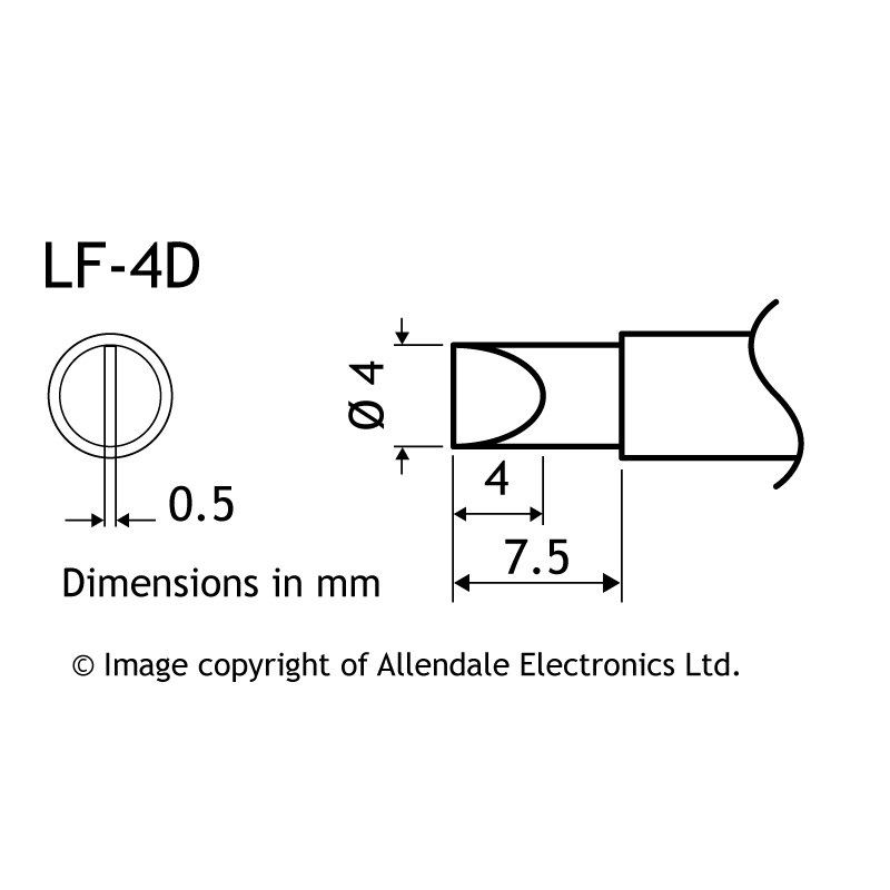 Aoyue LF-4D Chisel Type Solder Tip With Heating Element