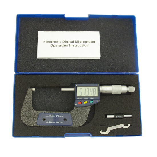 50-75mm (2-3 Inch) External/Outside Digital Micrometer with Large Display